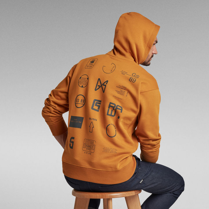 Multi Logo Back Hoodie