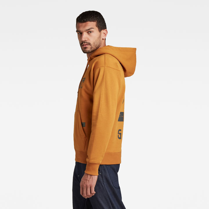 Multi Logo Back Hoodie Yellow G STAR CA