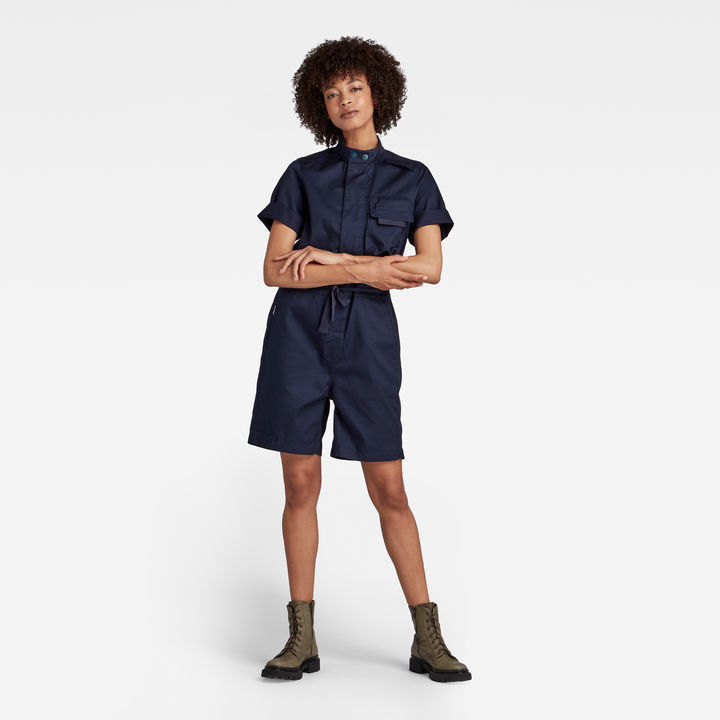 Blue utility playsuit on sale