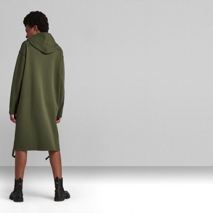 Green hoodie dress deals