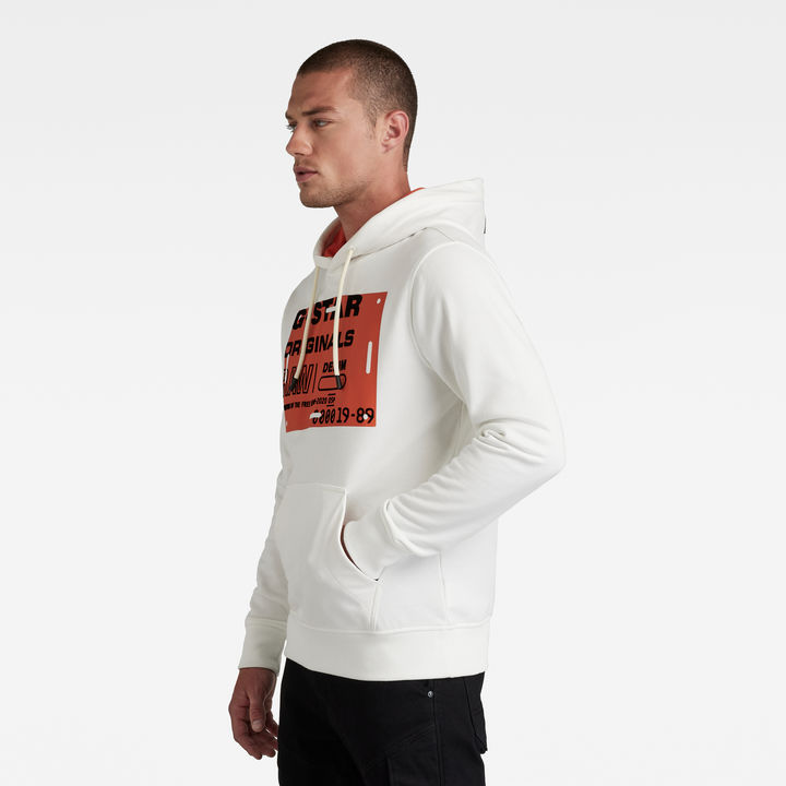 White g star raw hoodie sale