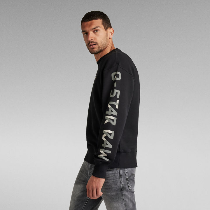 Sleeve Graphics Loose Sweater | ブラック | G-STAR® JP