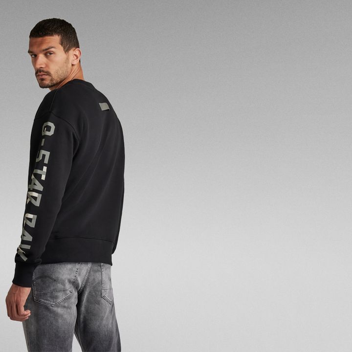 Sleeve Graphics Loose Sweater | ブラック | G-STAR® JP