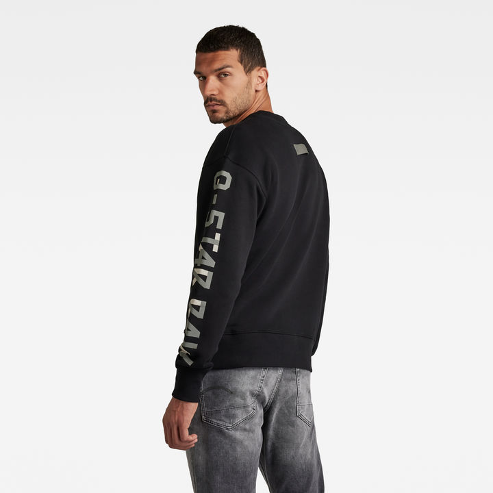 Sleeve Graphics Loose Sweater | ブラック | G-STAR® JP