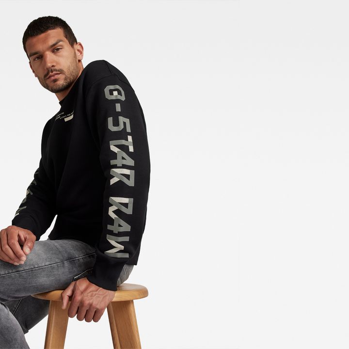 Star sleeve sweatshirt discount