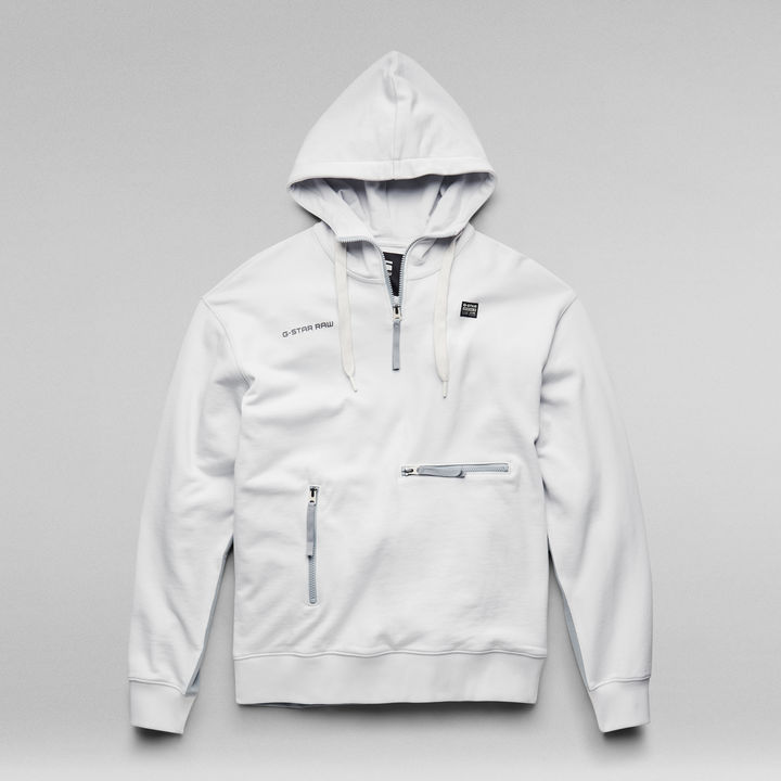 Half Zip Loose Hooded Sweater