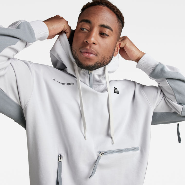Half hoodie sweater sales