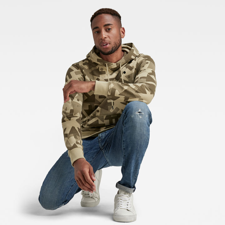 Arrow Camo Hooded Sweater Multi color G STAR US
