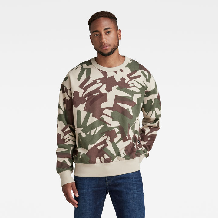 Oversized camo sweater store