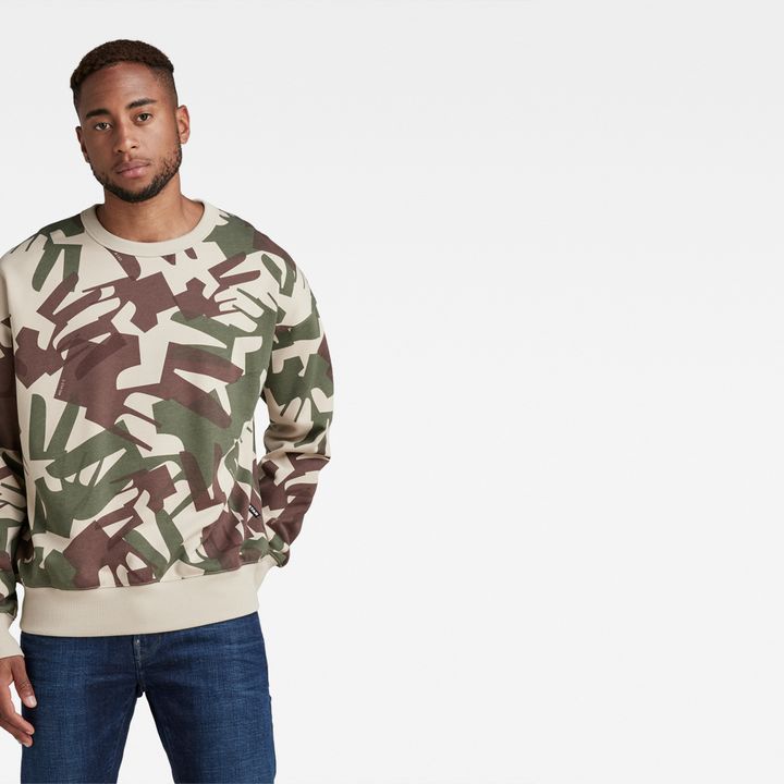 Camo long sweater top