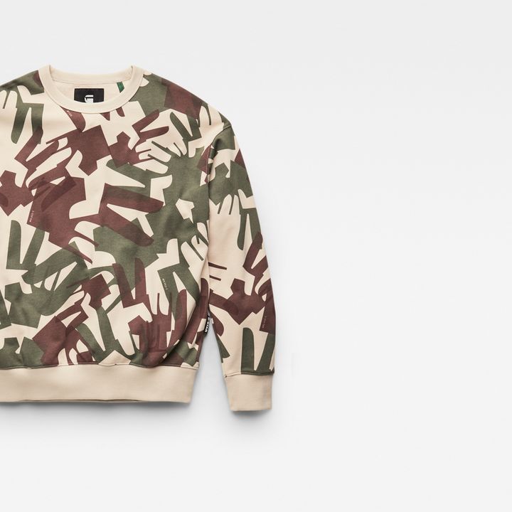Camo Oversized Sweater Multi color G STAR US