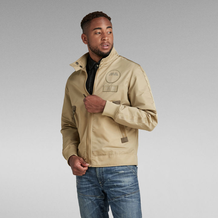 Harrington Jacket Beige G STAR CA