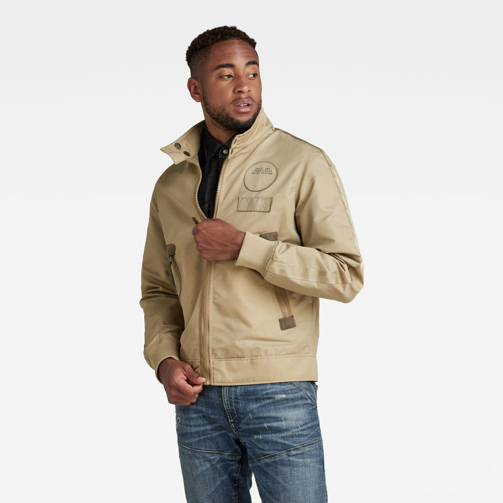 Harrington Jacket Beige G STAR CA