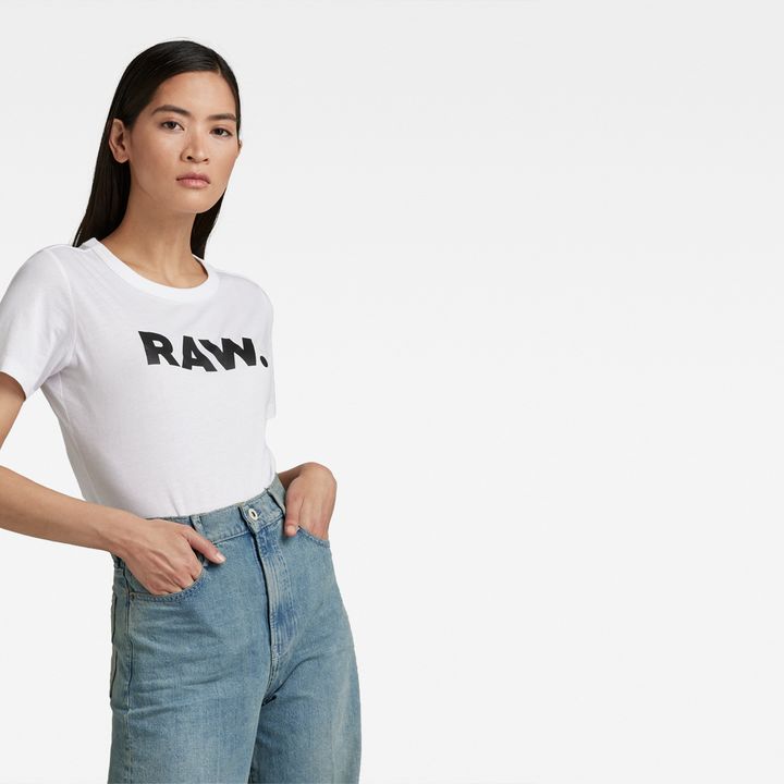 RAW. Slim T Shirt White G STAR CA