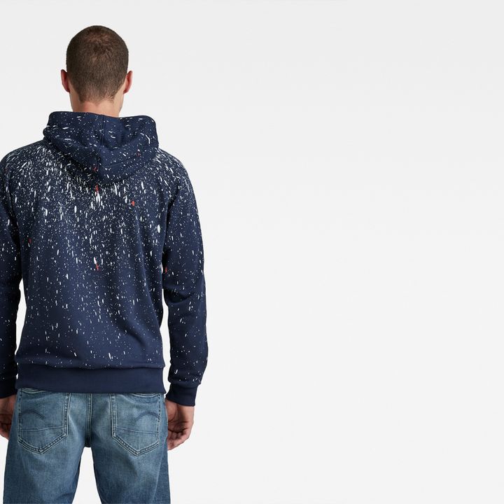 Cadet Strett Splatter Hooded Sweater Multi color G STAR US