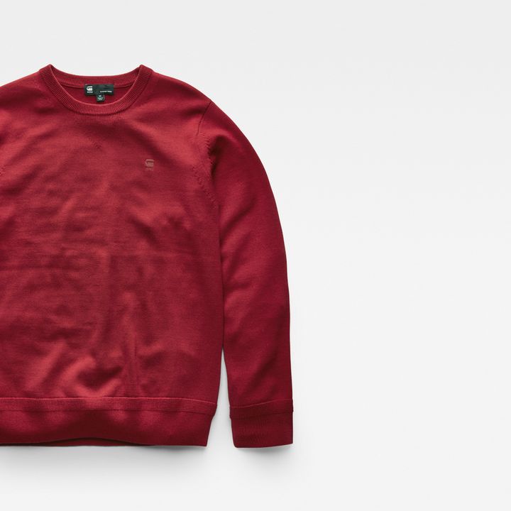 Premium Basic Knitted Sweater Red G STAR PH