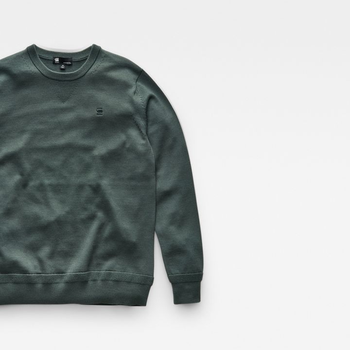 Premium Basic Knitted Sweater Grey G STAR US