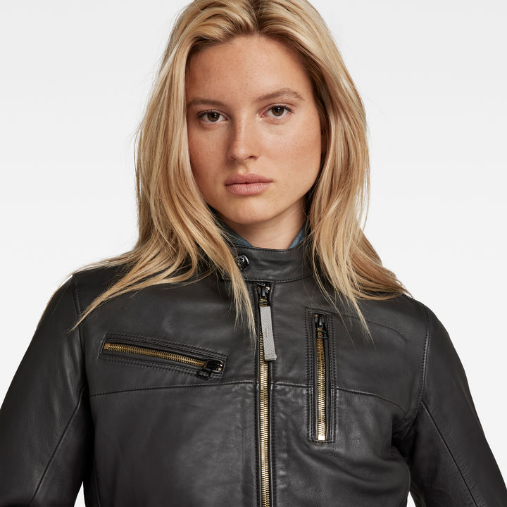 G star leather jacket womens shop