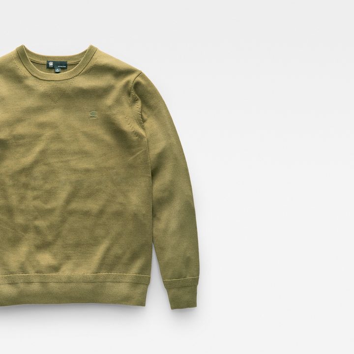 Premium Basic Knitted Sweater Green G STAR KR