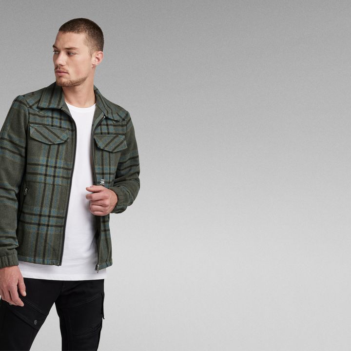 ジャケット・アウター G-STAR RAW CHECK OVERSHIRT JKT