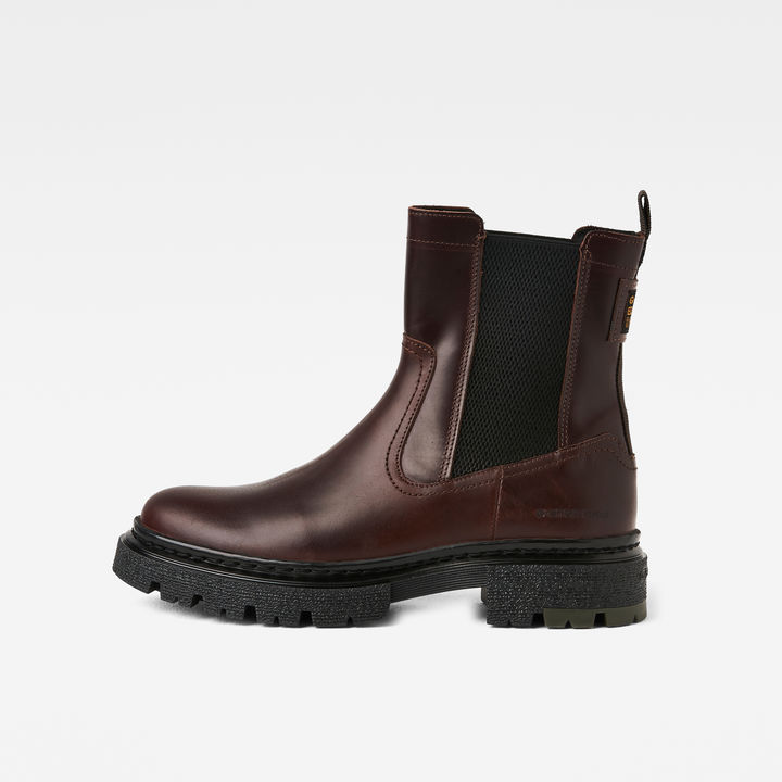Kafey Chelsea Leather Boots Red G STAR SG