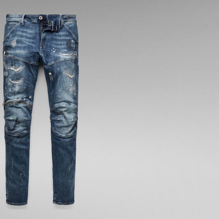 5620 3D Zip Knee Skinny Jeans | Medium blue | G-STAR® US