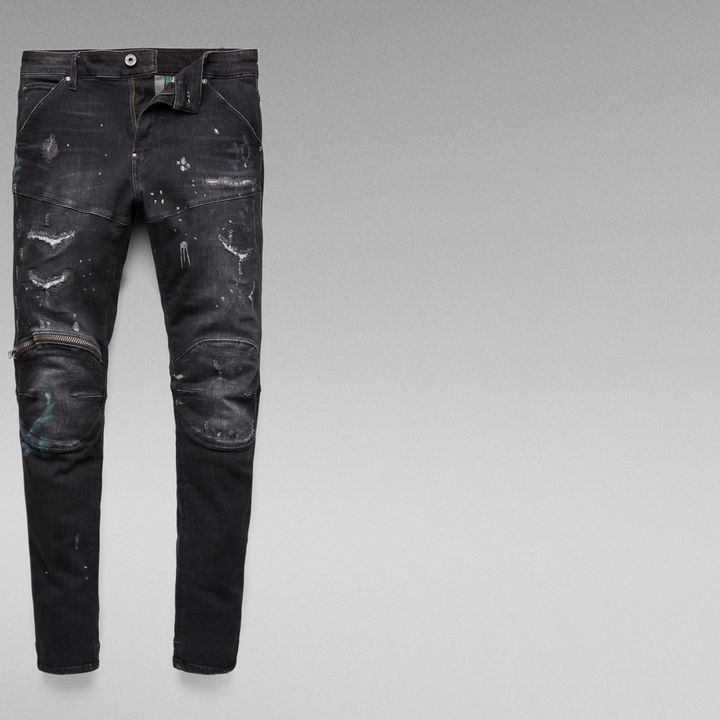 5620 3D Zip Knee Skinny Jeans