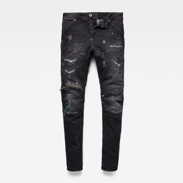 5620 3D Zip Knee Skinny Jeans