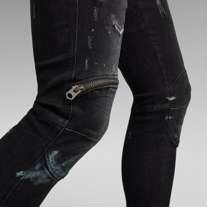 5620 3D Zip Knee Skinny Jeans