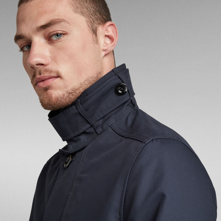 Garber Trench Coat Dark blue G STAR US