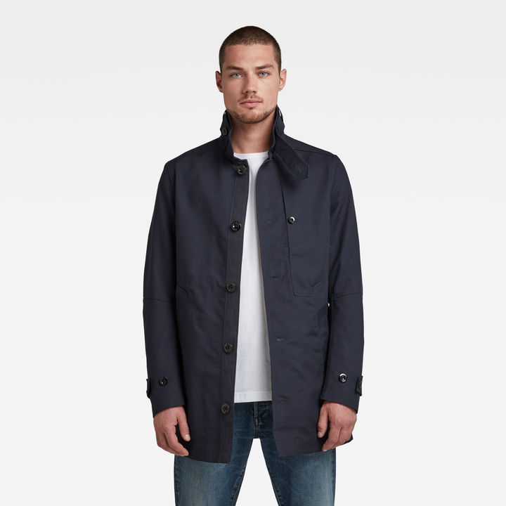 Garber Trench Coat Dark blue G STAR AU
