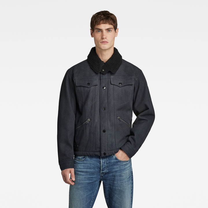 Flight Combat Sherpa Jacket Dark blue G STAR AU