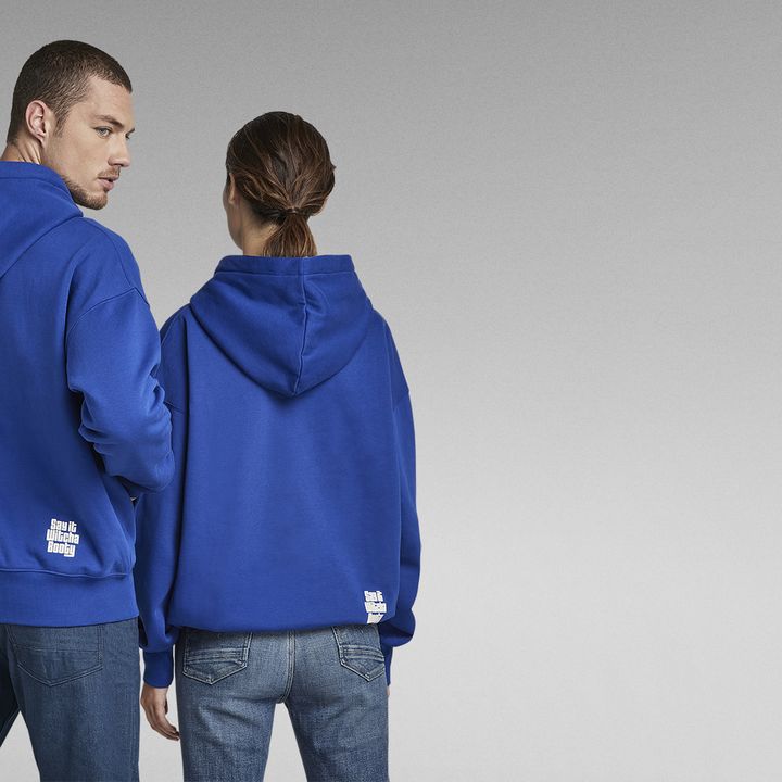 Blue g star hoodie online