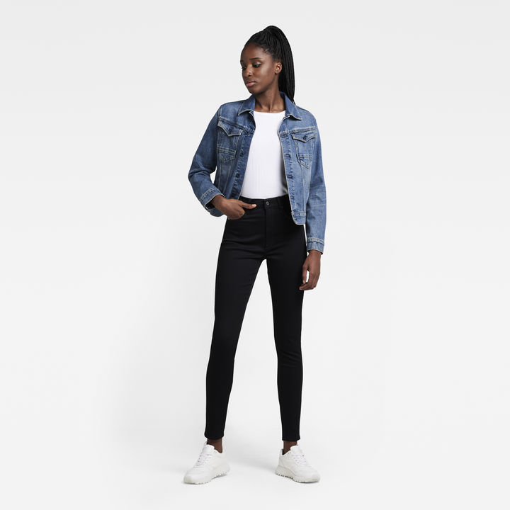 G Star Shape High Super Skinny Jeans Black G STAR AU