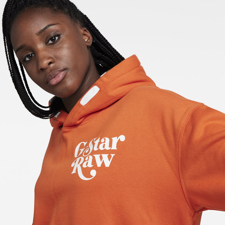Unisex Foxy Chest Hoodie Orange G STAR US
