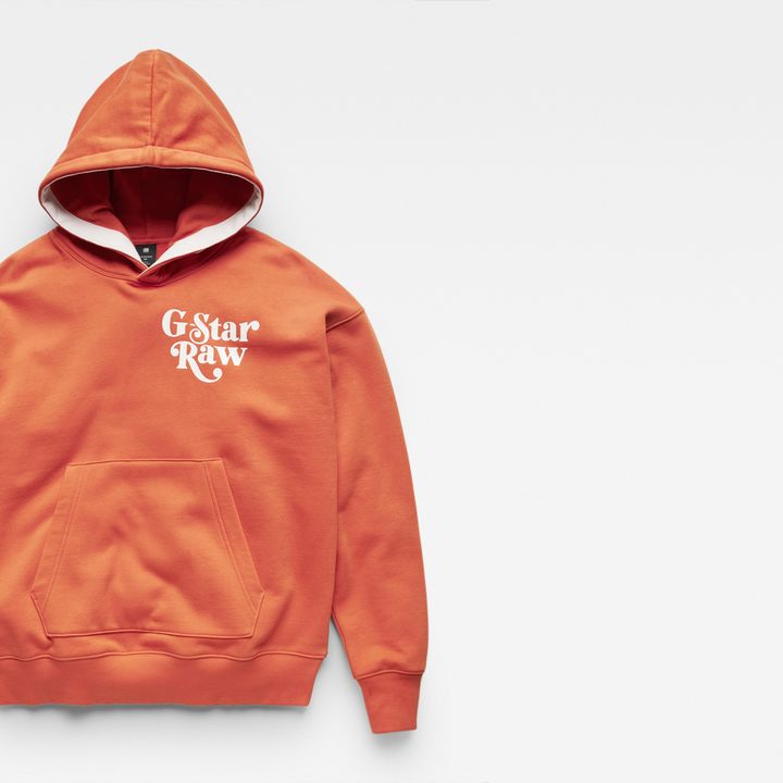 G star orange hoodie online