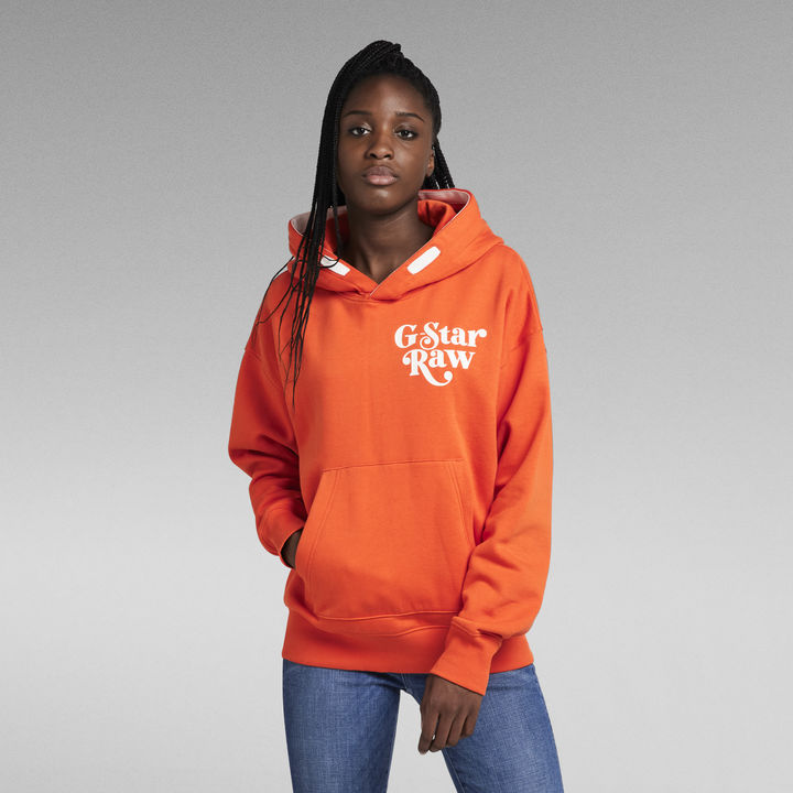 Unisex Foxy Chest Hoodie Orange G STAR US