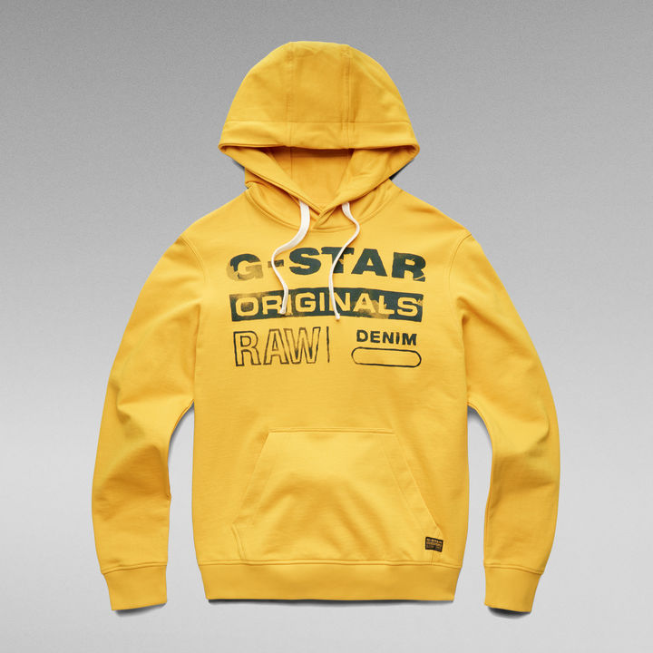 Originals Logo GR Hooded Sweater Yellow G STAR CA