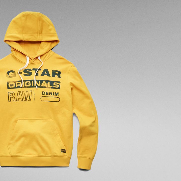 Originals Logo GR Hooded Sweater Yellow G STAR ZA