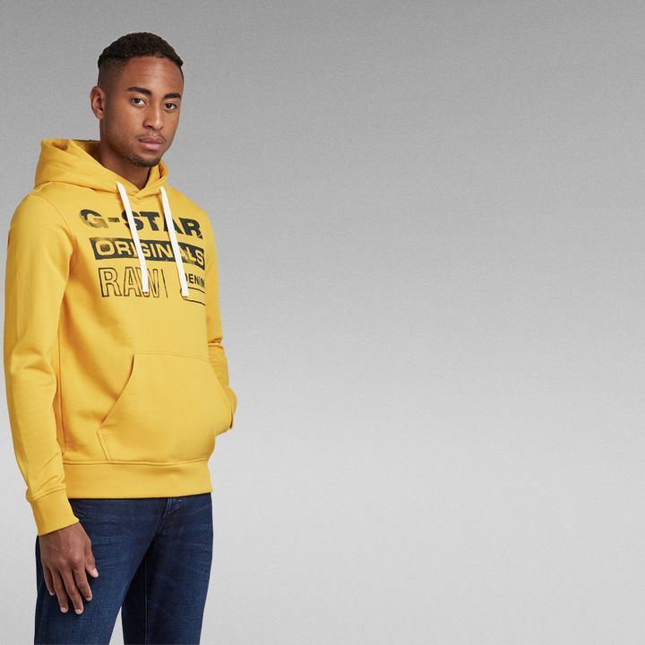 Originals Logo GR Hooded Sweater Yellow G STAR ZA