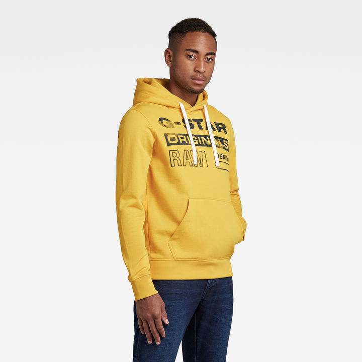 G star yellow hoodie hot sale