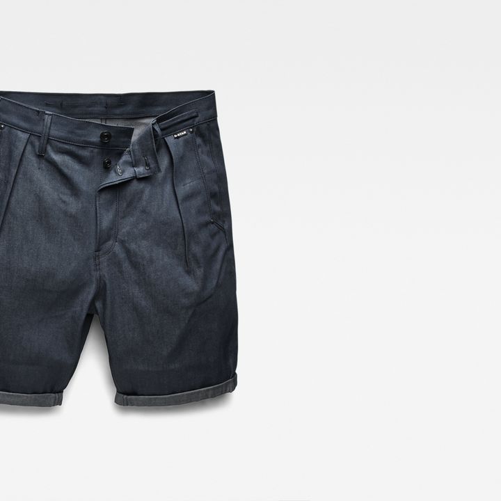Pleated Relaxed Chino Shorts