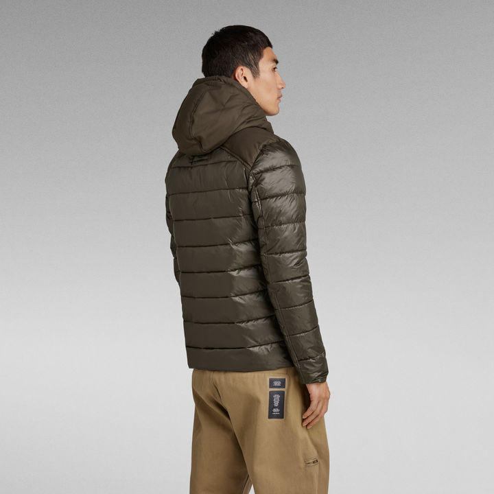 Attacc quilted hooded jacket top