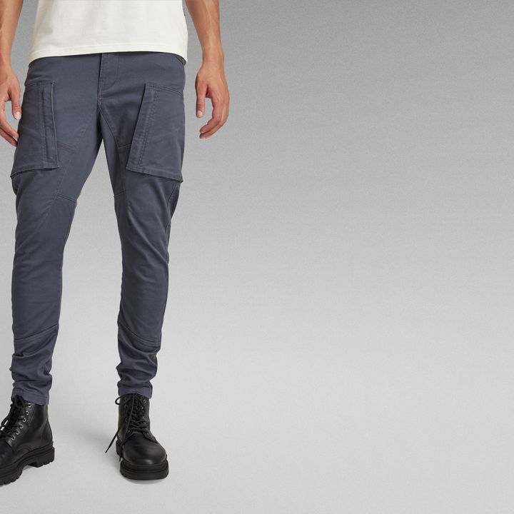 Zip Pocket 3D Skinny Cargo Pants | Medium blue | G-STAR® US