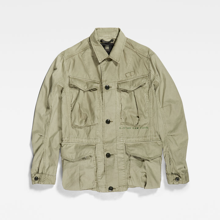 Washed Cargo Field Jacket Green G STAR CA