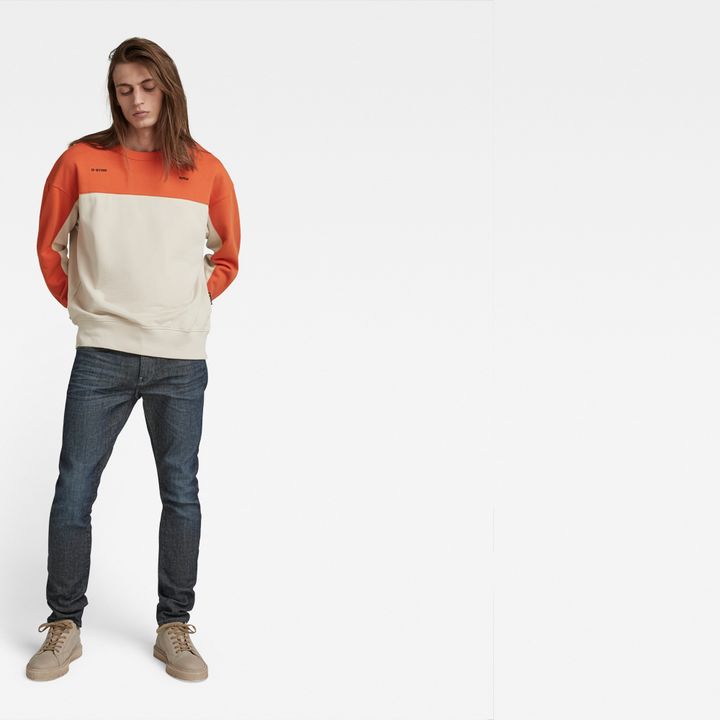 Multicolor color block oversized hoodie sale