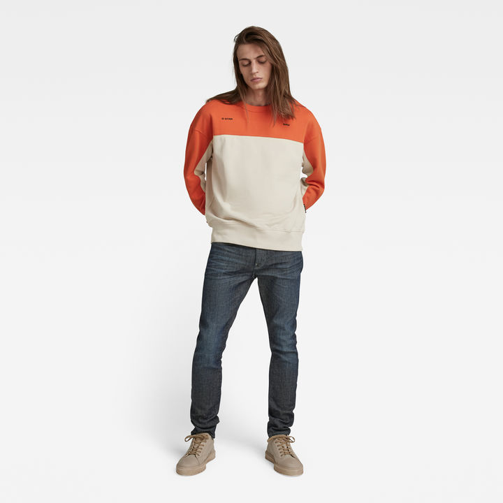 Multicolor color block oversized hoodie clearance