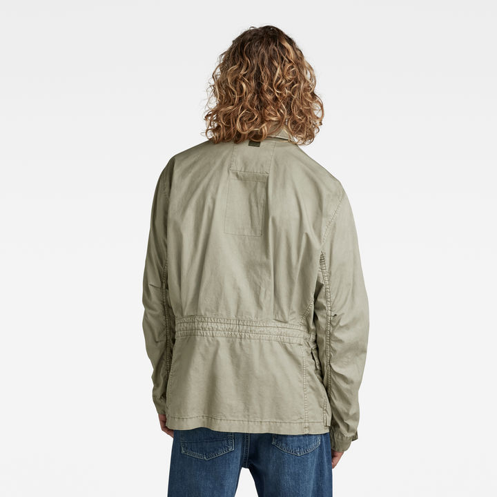 G STAR Men Washed Cargo Field Jacket Green Size M