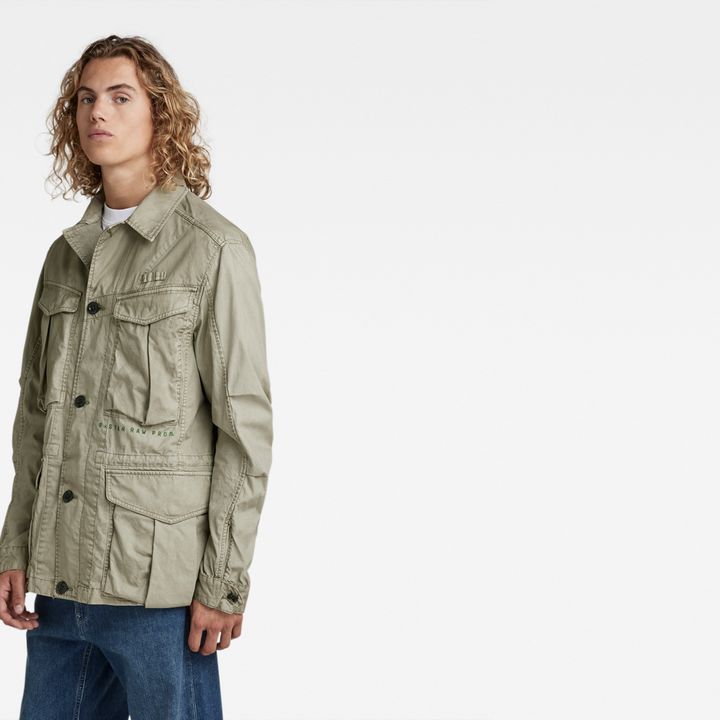 Washed Cargo Field Jacket Green G STAR US