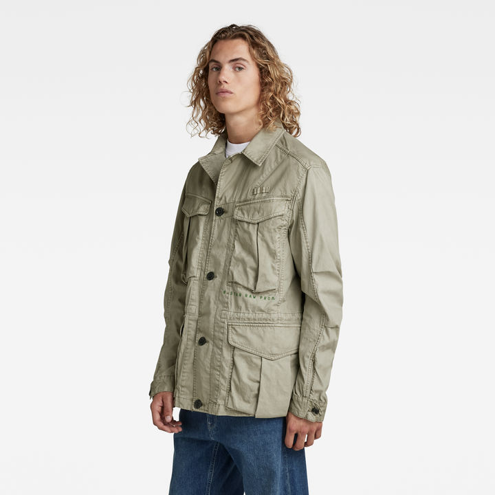 Washed Cargo Field Jacket Green G STAR CA